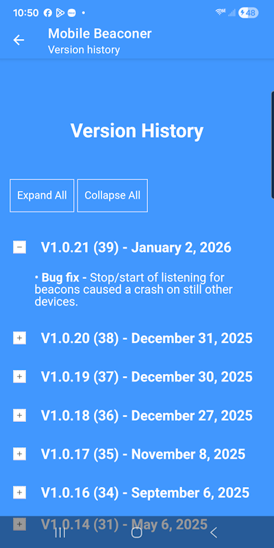 Version History