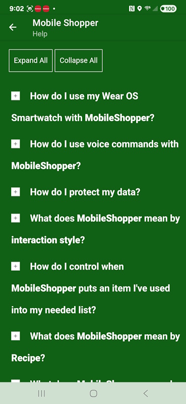 Help dialog