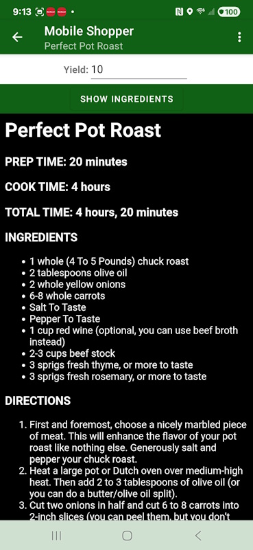 Recipe Instructions