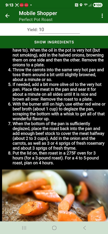 Recipe Instructions Photo