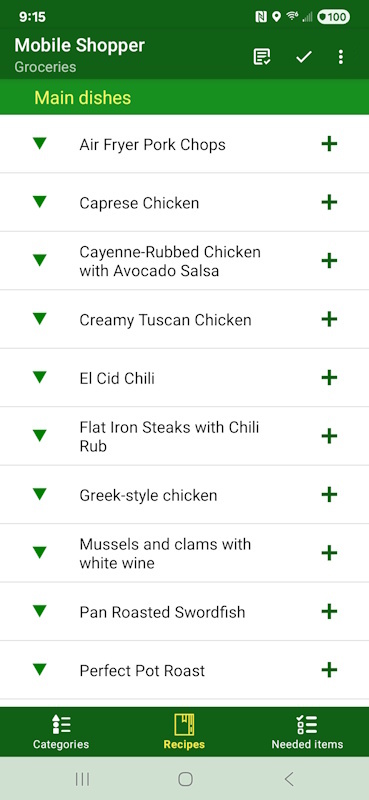 Recipes QA