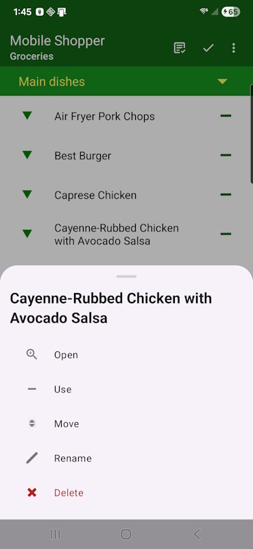 Recipes Inventory QA